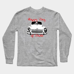 Father's Day 1970s Morris Minor classic car Day of Dads Long Sleeve T-Shirt